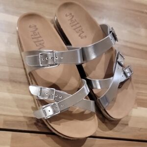 Mad love discontinued Silver Women's Sandals.  Never worn